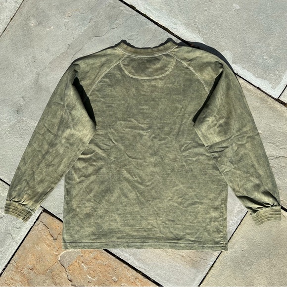 Hand Dyed Reworked Long Sleeve Henley - Picture 2 of 11
